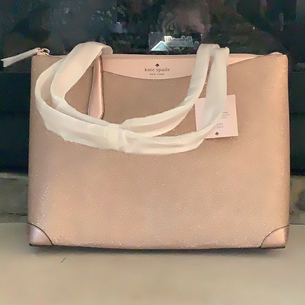 Kate Spade Pink Sparkle Tote Handbag